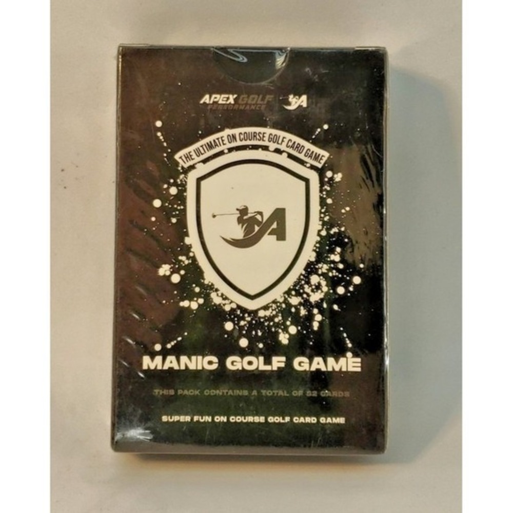 Manic Golf Card‎ Game Apex Golf Performance Black 52 Cards Sealed Deck